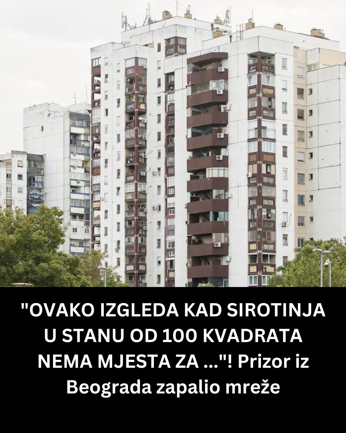 POGLEDAJTE KAKO IZGLEDA KAD SIROTINJA U STANU OD 100 KVADRATA NEMA MESTA