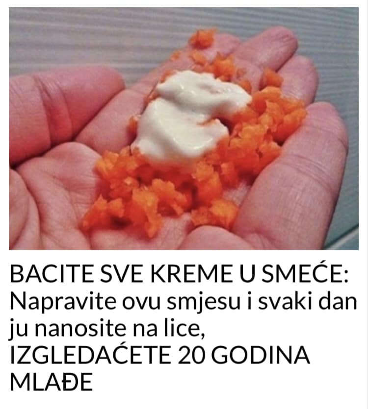 EVO KOJA SMJESA ĆE VAM POMOĆI DA PODMLADITE SVOJE LICE