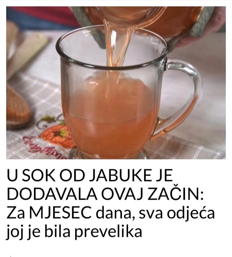 U SOK OD JABUKE JE DODAVALA OVAJ ZAČIN: Za MJESEC dana, sva odjeća joj je bila prevelika