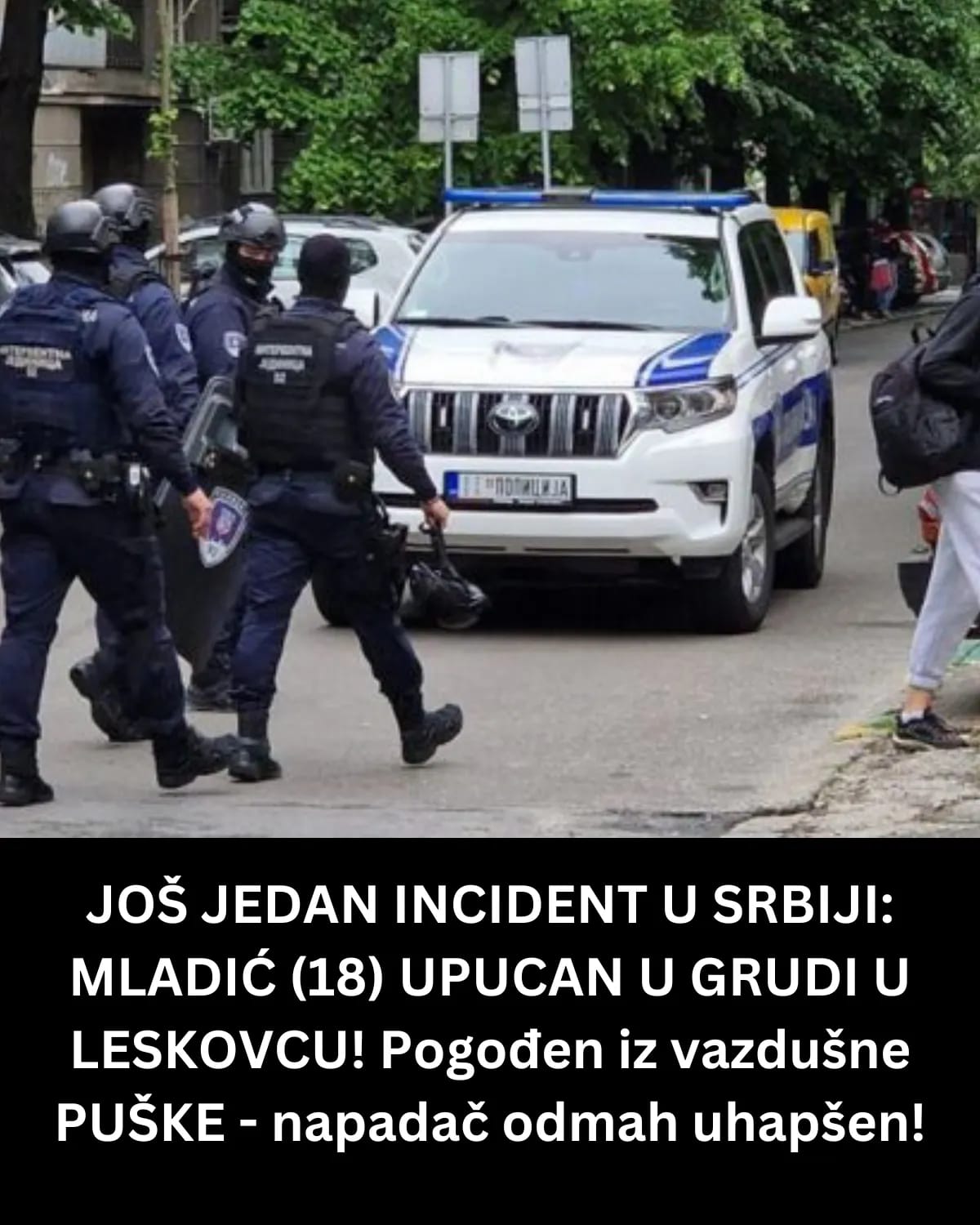 PONOVO INCIDENT U SRBIJI, OSAMNAESTOGODIŠNJAK POGOĐEN IZ VAZDUŠNE PUŠKE