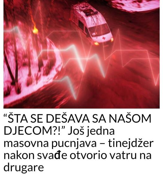 “ŠTA SE DEŠAVA SA NAŠOM DJECOM?!” Još jedna masovna pucnjava – tinejdžer nakon svađe otvorio vatru na drugare