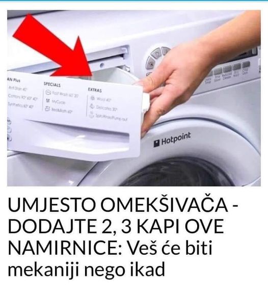 UMJESTO OMEKŠIVAČA – DODAJTE 2, 3 KAPI OVE NAMIRNICE: Veš će biti mekaniji nego ikad