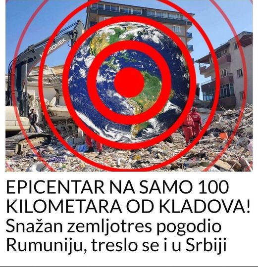 EPICENTAR NA SAMO 100 KILOMETARA OD KLADOVA! Snažan zemljotres pogodio Rumuniju, treslo se i u Srbiji