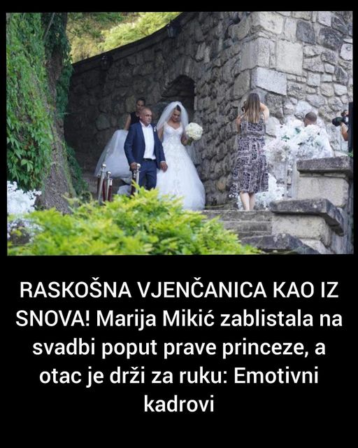 RASKOŠNA VJENČANICA KAO IZ SNOVA! Marija Mikić zablistala na svadbi poput prave princeze, a otac je drži za ruku: Emotivni kadrovi