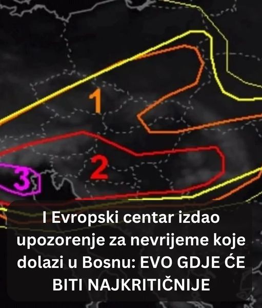 I Evropski centar izdao upozorenje za nevrijeme koje dolazi u Bosnu: EVO GDJE ĆE BITI NAJKRITIČNIJE