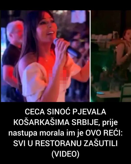 CECA SINOĆ PJEVALA KOŠARKAŠIMA SRBIJE, prije nastupa morala im je OVO REĆI: SVI U RESTORANU ZAŠUTILI (VIDEO)