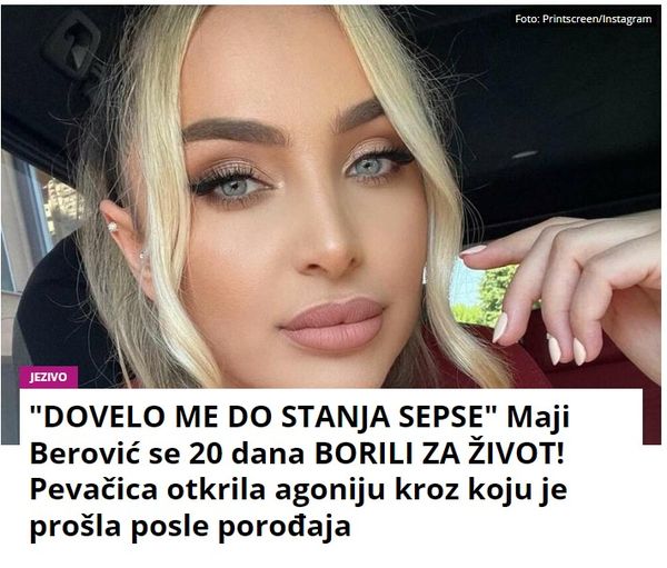 “DOVELO ME DO STANJA SEPSE” Maji Berović se 20 dana BORILI ZA ŽIVOT! Pevačica otkrila agoniju kroz koju je prošla posle porođaja