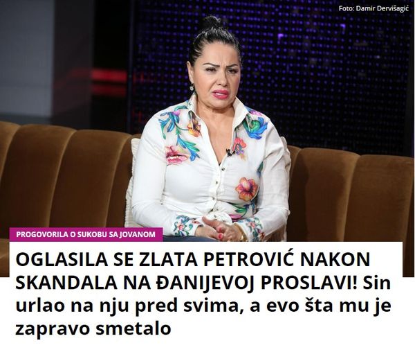 OGLASILA SE ZLATA PETROVIĆ NAKON SKANDALA NA ĐANIJEVOJ PROSLAVI! Sin urlao na nju pred svima, a evo šta mu je zapravo smetalo