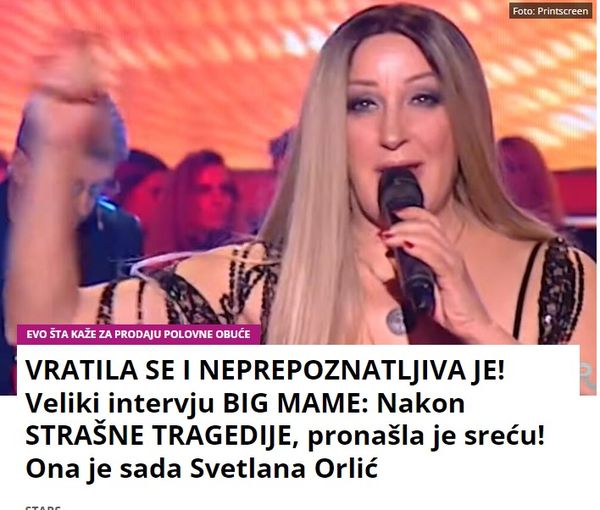 VRATILA SE I NEPREPOZNATLJIVA JE! Veliki intervju BIG MAME: Nakon STRAŠNE TRAGEDIJE, pronašla je sreću! Ona je sada Svetlana Orlić