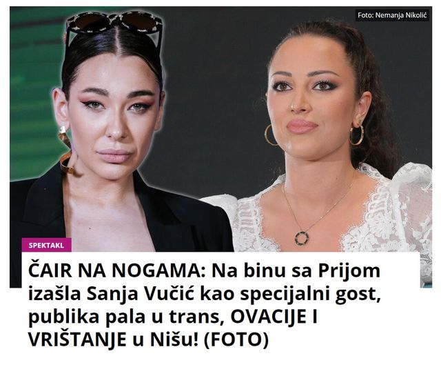 ČAIR NA NOGAMA: Na binu sa Prijom izašla Sanja Vučić kao specijalni gost, publika pala u trans, OVACIJE I VRIŠTANJE u Nišu! (FOTO)