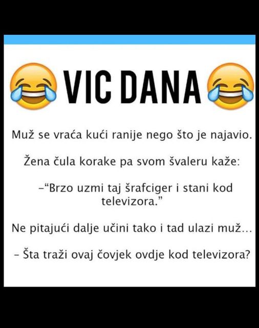 VIC DANA: Muž se vraća ranije sa posla