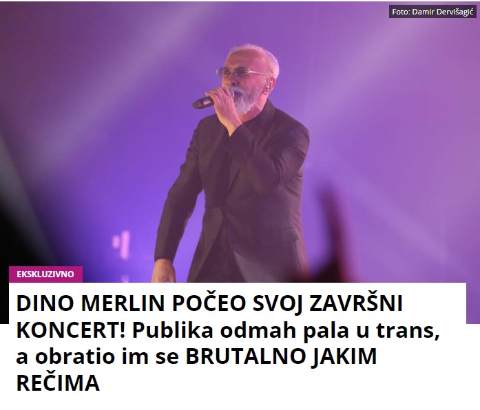 DINO MERLIN POČEO SVOJ ZAVRŠNI KONCERT! Publika odmah pala u trans, a obratio im se BRUTALNO JAKIM REČIMA