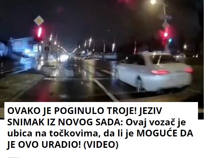 OVAKO JE POGINULO TROJE! JEZIV SNIMAK IZ NOVOG SADA: Ovaj vozač je ubica na točkovima, da li je MOGUĆE DA JE OVO URADIO! (VIDEO)