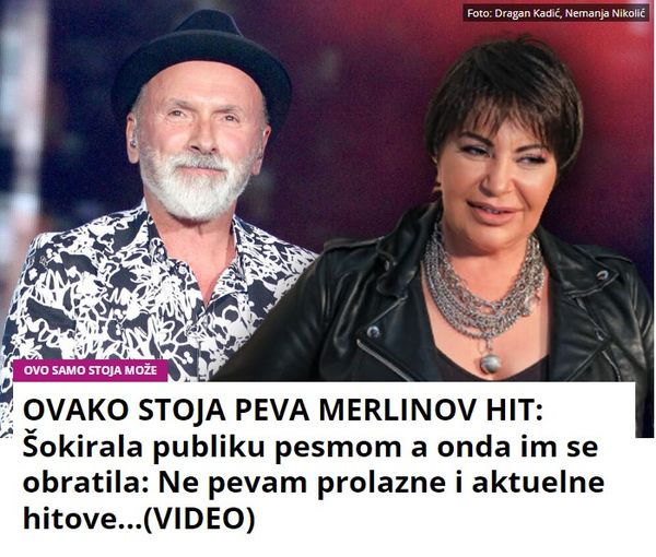 OVAKO STOJA PEVA MERLINOV HIT: Šokirala publiku pesmom a onda im se obratila: Ne pevam prolazne i aktuelne hitove…(VIDEO)