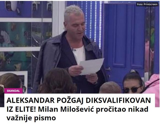 ALEKSANDAR POŽGAJ DIKSVALIFIKOVAN IZ ELITE! Milan Milošević pročitao nikad važnije pismo