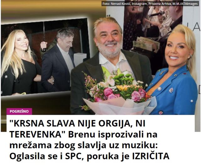 “KRSNA SLAVA NIJE ORGIJA, NI TEREVENKA” Brenu isprozivali na mrežama zbog slavlja uz muziku: Oglasila se i SPC, poruka je IZRIČITA