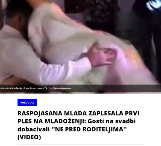 RASPOJASANA MLADA ZAPLESALA PRVI PLES NA MLADOŽENJI: Gosti na svadbi dobacivali ”NE PRED RODITELJIMA” (VIDEO)