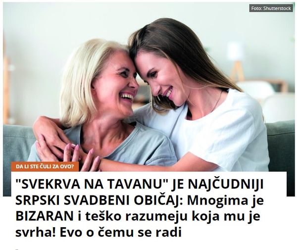 “SVEKRVA NA TAVANU” JE NAJČUDNIJI SRPSKI SVADBENI OBIČAJ: Mnogima je BIZARAN i teško razumeju koja mu je svrha! Evo o čemu se radi