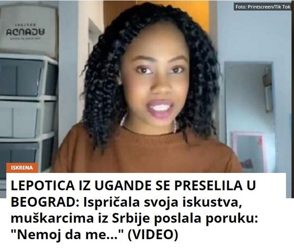 LEPOTICA IZ UGANDE SE PRESELILA U BEOGRAD: Ispričala svoja iskustva, muškarcima iz Srbije poslala poruku: “Nemoj da me…” (VIDEO)