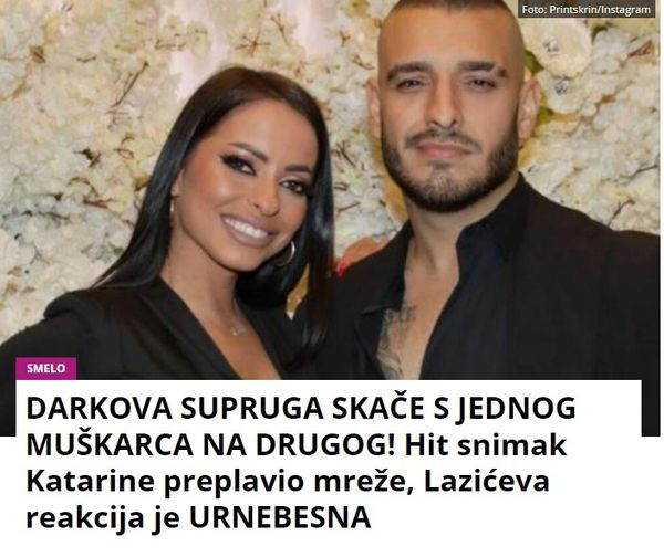 DARKOVA SUPRUGA SKAČE S JEDNOG MUŠKARCA NA DRUGOG! Hit snimak Katarine preplavio mreže, Lazićeva reakcija je URNEBESNA