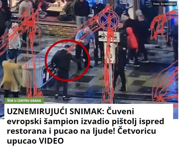 UZNEMIRUJUĆI SNIMAK: Čuveni evropski šampion izvadio pištolj ispred restorana i pucao na ljude! Četvoricu upucao VIDEO