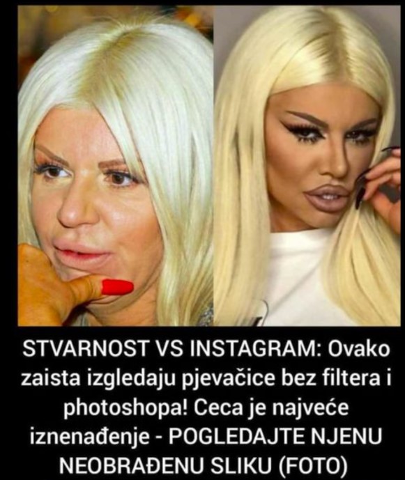 STVARNOST VS INSTAGRAM: Ovako zaista izgledaju pjevačice bez filtera i photoshopa! Ceca je najveće iznenađenje – POGLEDAJTE NJENU NEOBRAĐENU SLIKU (FOTO)