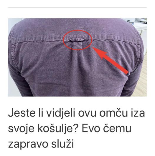 Jeste li vidjeli ovu omču iza svoje košulje? Evo čemu zapravo služi