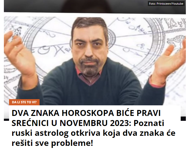DVA ZNAKA HOROSKOPA BIĆE PRAVI SREĆNICI U NOVEMBRU 2023: Poznati ruski astrolog otkriva koja dva znaka će rešiti sve probleme!