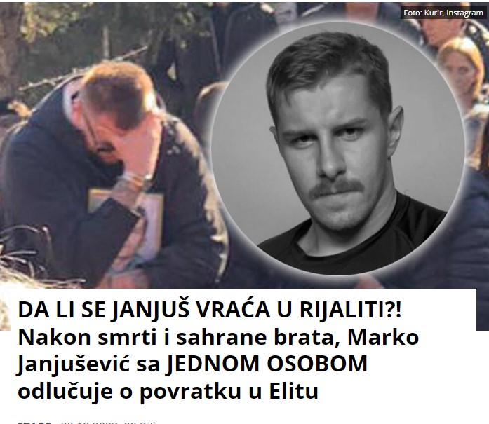 DA LI SE JANJUŠ VRAĆA U RIJALITI?! Nakon smrti i sahrane brata, Marko Janjušević sa JEDNOM OSOBOM odlučuje o povratku u Elitu