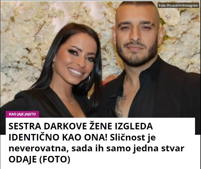 SESTRA DARKOVE ŽENE IZGLEDA IDENTIČNO KAO ONA! Sličnost je neverovatna, sada ih samo jedna stvar ODAJE (FOTO)