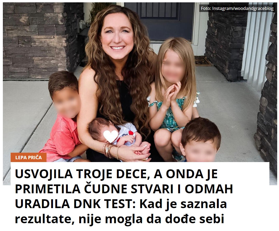 USVOJILA TROJE DECE, A ONDA JE PRIMETILA ČUDNE STVARI I ODMAH URADILA DNK TEST: Kad je saznala rezultate, nije mogla da dođe sebi