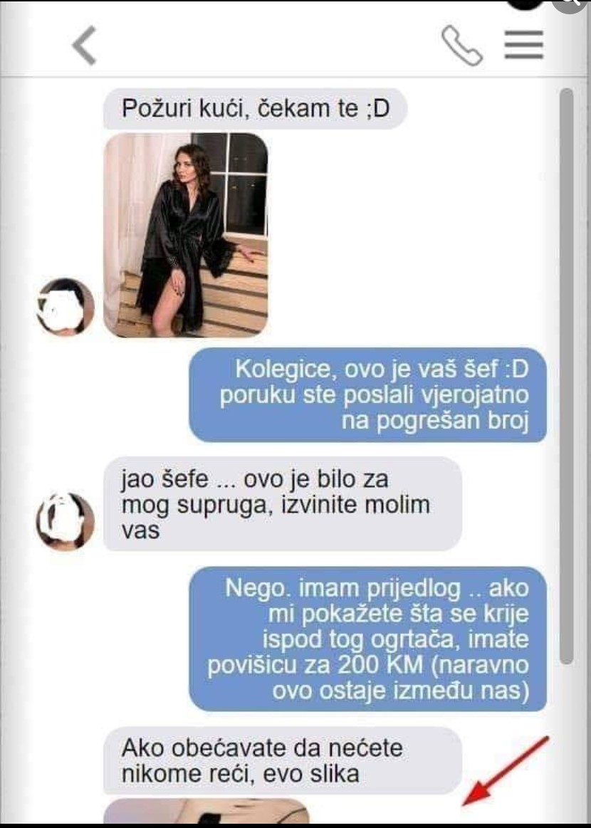 UMJESTO SUPRUGU SLUČAJNO SAM ŠEFU POSLALA PORUKU: Ponudio mi je povišicu ako mu pošaljem cijelu sliku, KAD SAM MU POSLALA USLIJEDIO JE PAKAO ZA MENE