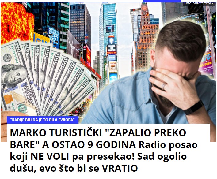 MARKO TURISTIČKI “ZAPALIO PREKO BARE” A OSTAO 9 GODINA Radio posao koji NE VOLI pa presekao! Sad ogolio dušu, evo što bi se VRATIO