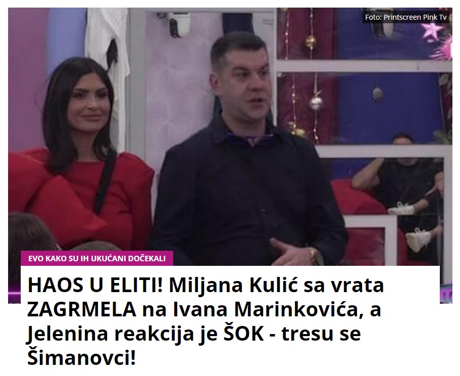 HAOS U ELITI! Miljana Kulić sa vrata ZAGRMELA na Ivana Marinkovića, a Jelenina reakcija je ŠOK – tresu se Šimanovci!
