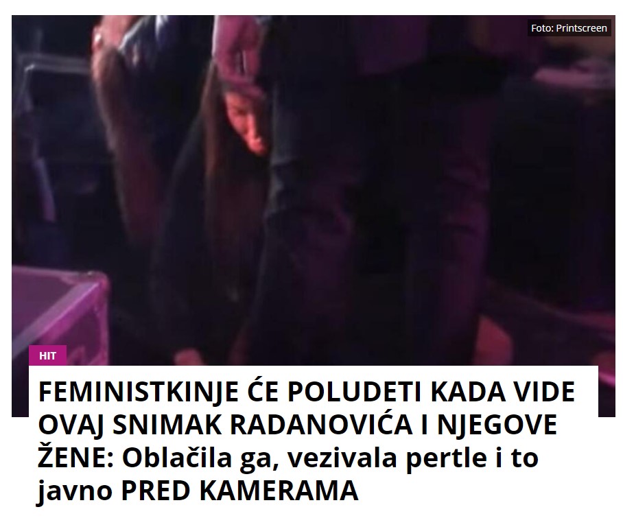 FEMINISTKINJE ĆE POLUDETI KADA VIDE OVAJ SNIMAK RADANOVIĆA I NJEGOVE ŽENE: Oblačila ga, vezivala pertle i to javno PRED KAMERAMA