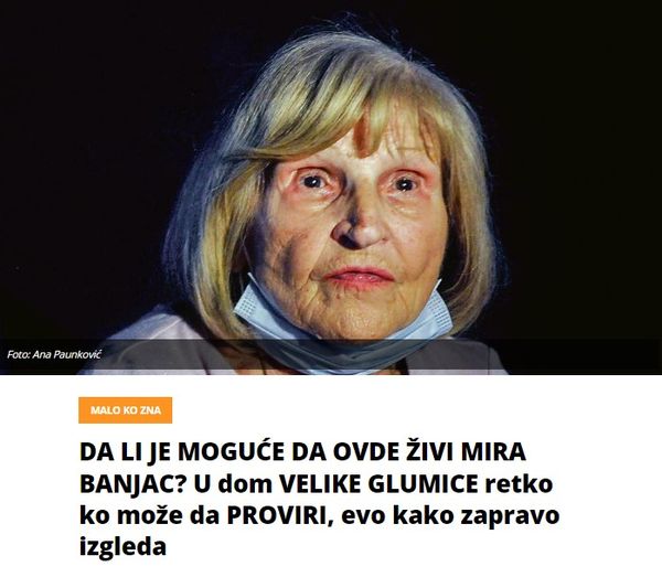 DA LI JE MOGUĆE DA OVDE ŽIVI MIRA BANJAC? U dom VELIKE GLUMICE retko ko može da PROVIRI, evo kako zapravo izgleda