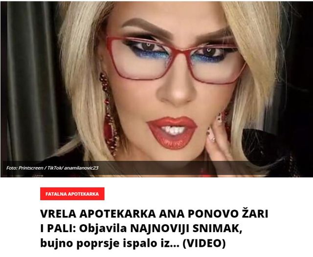 VRELA APOTEKARKA ANA PONOVO ŽARI I PALI: Objavila NAJNOVIJI SNIMAK, bujno poprsje ispalo iz… (VIDEO)