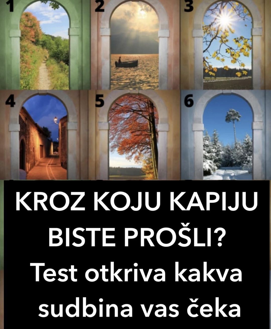 KROZ KOJU KAPIJU BISTE PROŠLI? Test otkriva ŠTA vas čeka