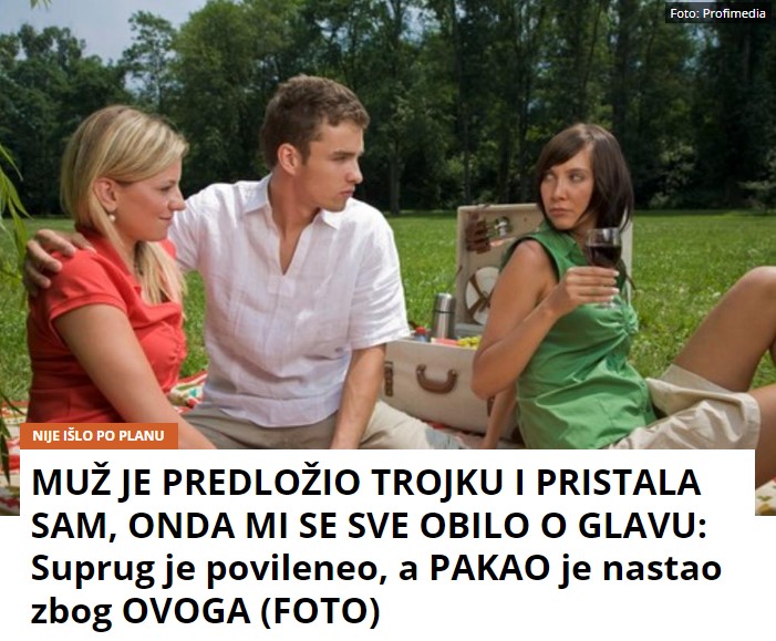 MUŽ JE PREDLOŽIO TROJKU I PRISTALA SAM, ONDA MI SE SVE OBILO O GLAVU: Suprug je povileneo, a PAKAO je nastao zbog OVOGA (FOTO)