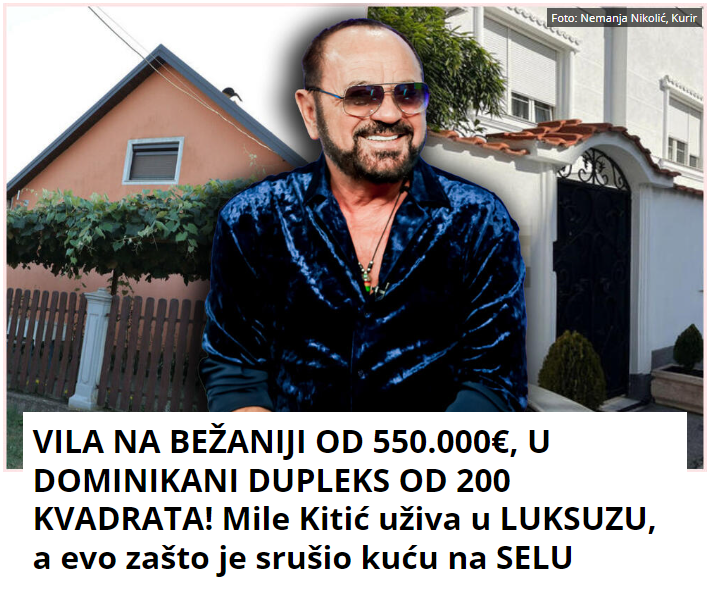 VILA NA BEŽANIJI OD 550.000€, U DOMINIKANI DUPLEKS OD 200 KVADRATA! Mile Kitić uživa u LUKSUZU, a evo zašto je srušio kuću na SELU