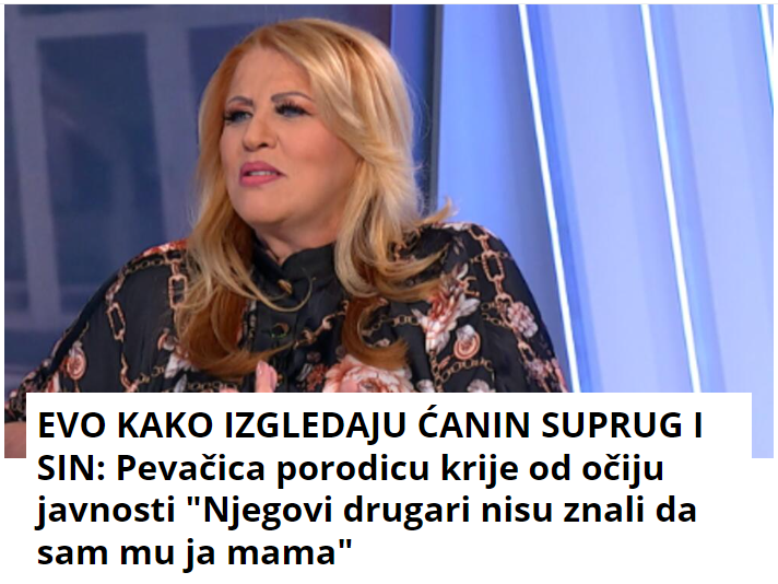 EVO KAKO IZGLEDAJU ĆANIN SUPRUG I SIN: Pevačica porodicu krije od očiju javnosti “Njegovi drugari nisu znali da sam mu ja mama”