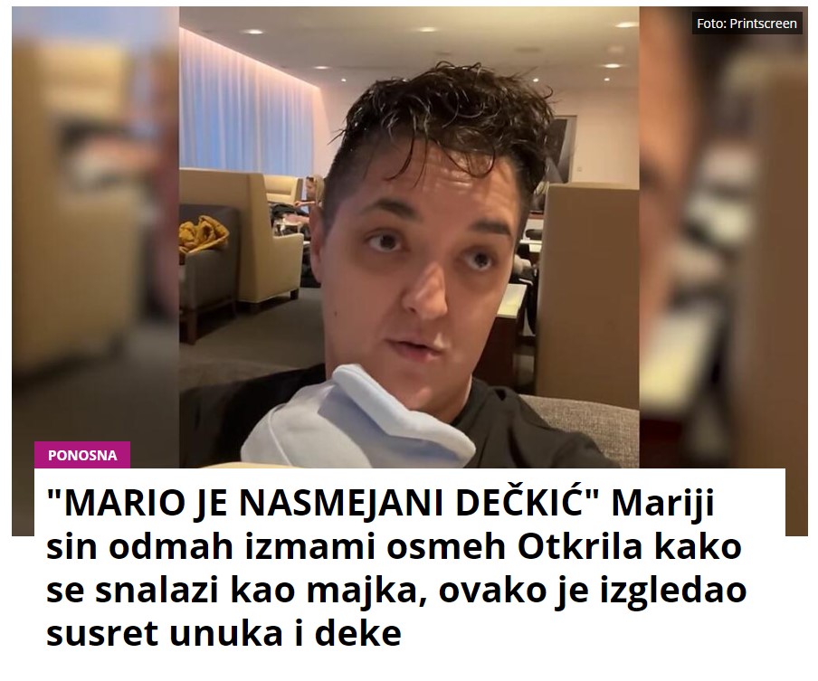 “MARIO JE NASMEJANI DEČKIĆ” Mariji sin odmah izmami osmeh Otkrila kako se snalazi kao majka, ovako je izgledao susret unuka i deke