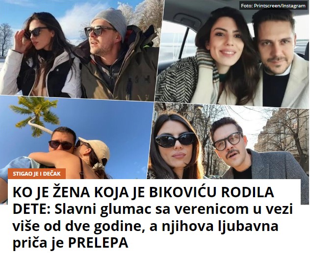 KO JE ŽENA KOJA JE BIKOVIĆU RODILA DETE: Slavni glumac sa verenicom u vezi više od dve godine, a njihova ljubavna priča je PRELEPA