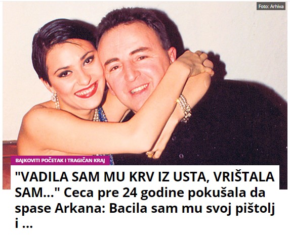 “VADILA SAM MU KRV IZ USTA, VRIŠTALA SAM…” Ceca pre 24 godine pokušala da spase Arkana: Bacila sam mu svoj pištolj i …