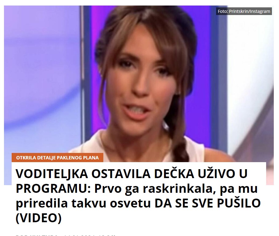 VODITELJKA OSTAVILA DEČKA UŽIVO U PROGRAMU: Prvo ga raskrinkala, pa mu priredila takvu osvetu DA SE SVE PUŠILO (VIDEO)