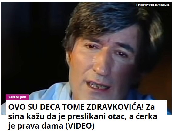 OVO SU DECA TOME ZDRAVKOVIĆA! Za sina kažu da je preslikani otac, a ćerka je prava dama (VIDEO)