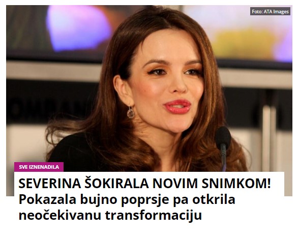 SEVERINA ŠOKIRALA NOVIM SNIMKOM! Pokazala bujno poprsje pa otkrila neočekivanu transformaciju