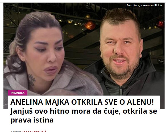 ANELINA MAJKA OTKRILA SVE O ALENU! Janjuš ovo hitno mora da čuje, otkrila se prava istina