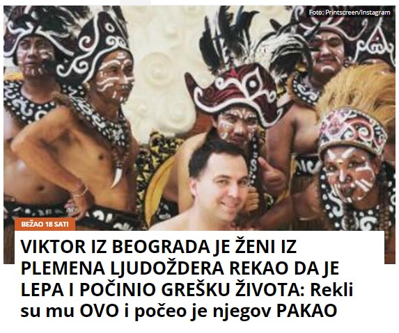 VIKTOR IZ BEOGRADA JE ŽENI IZ PLEMENA LJUDOŽDERA REKAO DA JE LEPA I POČINIO GREŠKU ŽIVOTA: Rekli su mu OVO i počeo je njegov PAKAO