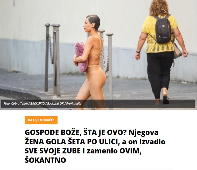 GOSPODE BOŽE, ŠTA JE OVO? Njegova ŽENA GOLA ŠETA PO ULICI, a on izvadio SVE SVOJE ZUBE i zamenio OVIM, ŠOKANTNO